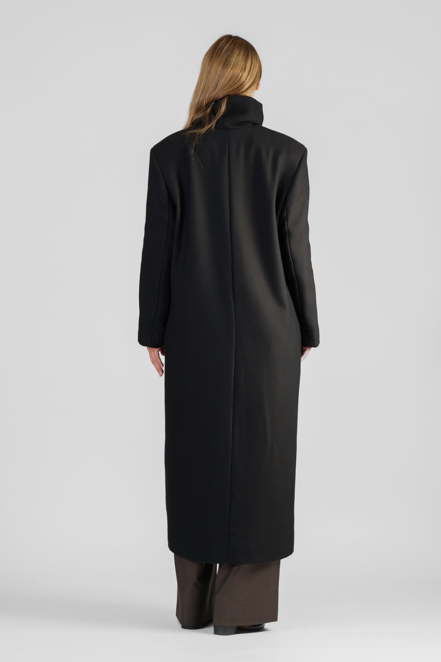 Scarf-collar coat