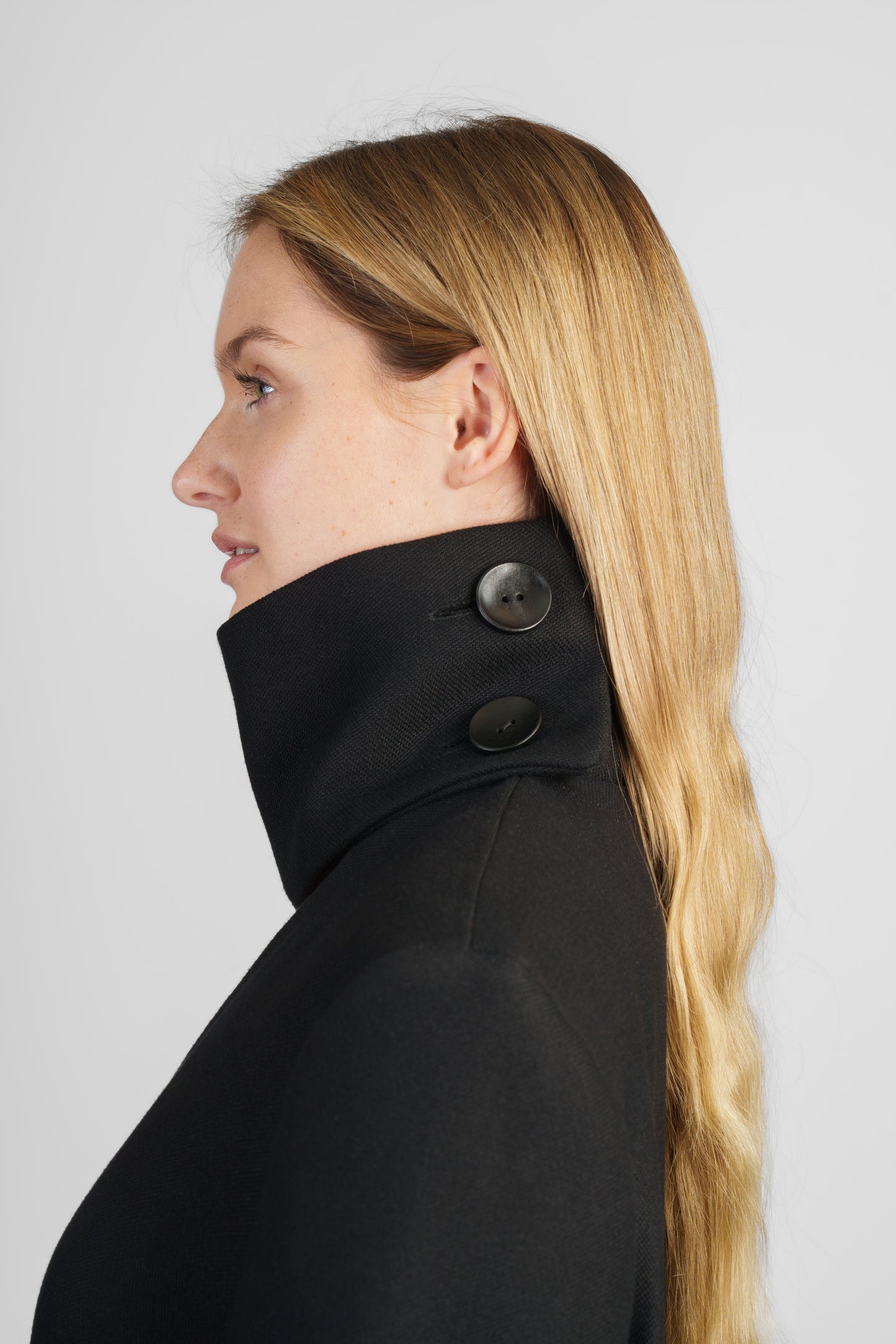 Scarf-collar coat