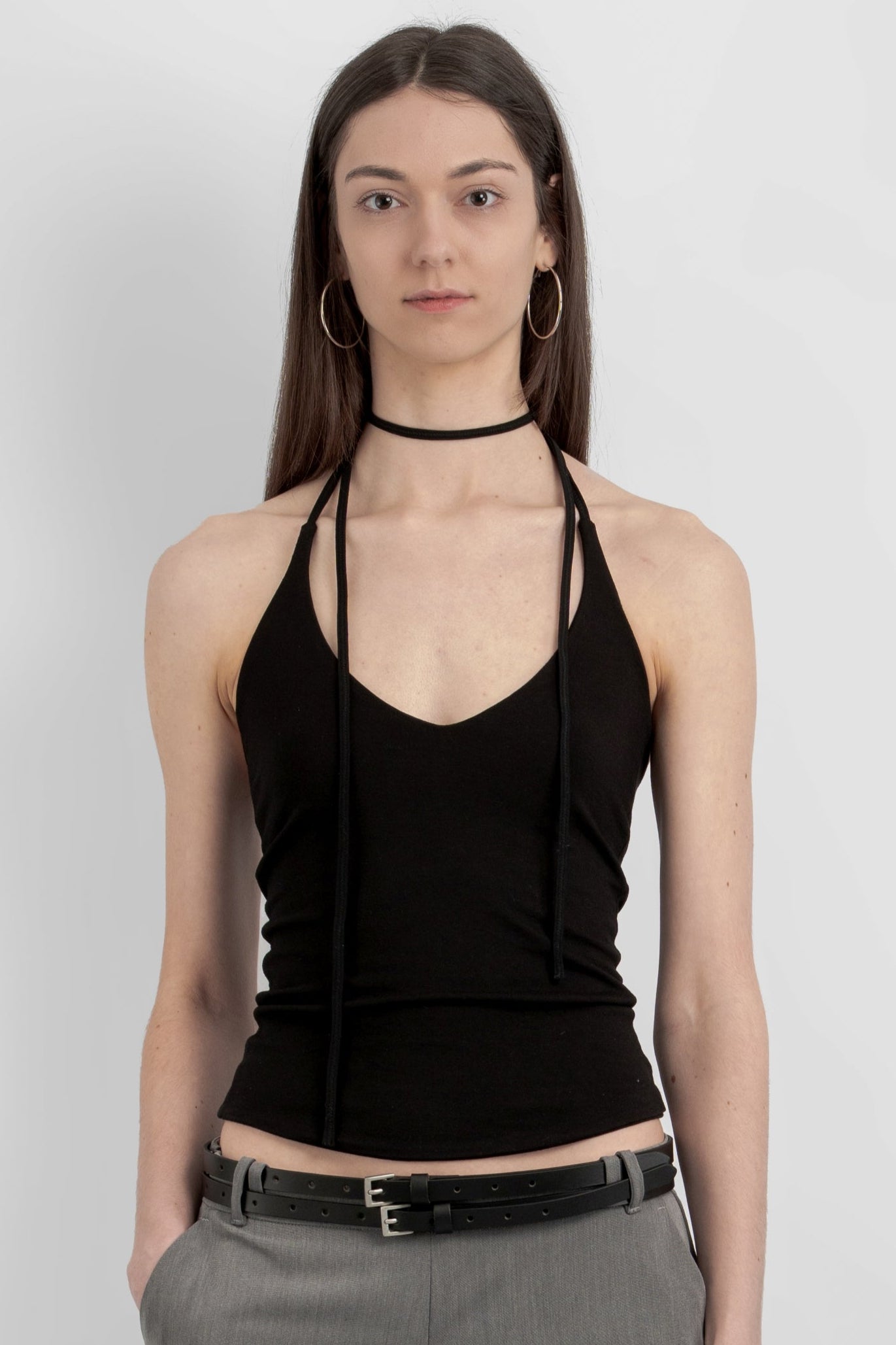 Jersey Top mit langen Trägern