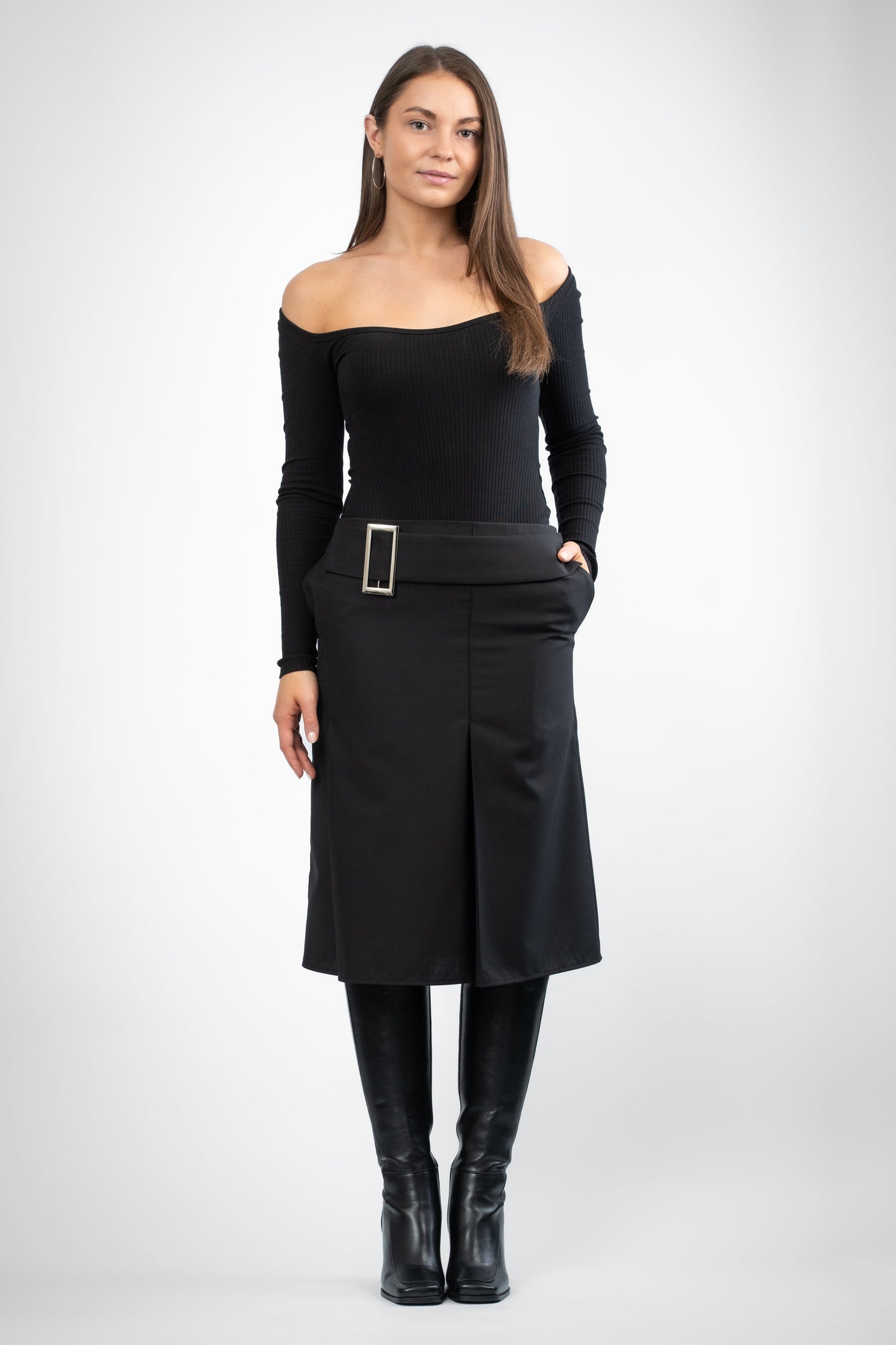 Midirock mit abnehmbarer Schnalle