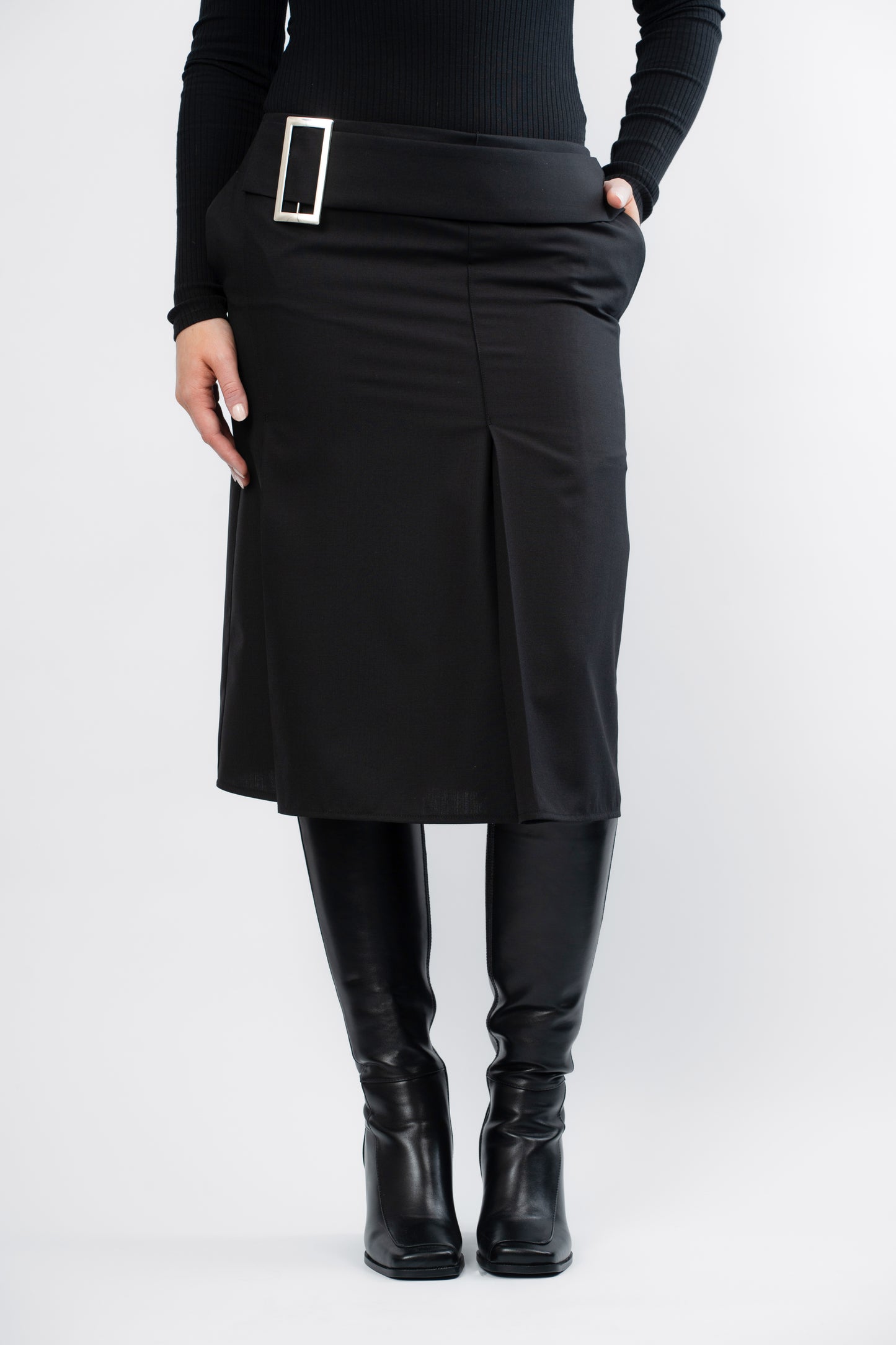 Midirock mit abnehmbarer Schnalle